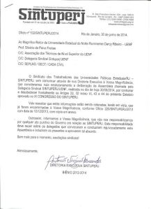 Ofício nº102lSINTUPERJl2014 30 DE JUNHO 2014