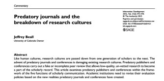 Beall predatory pubs