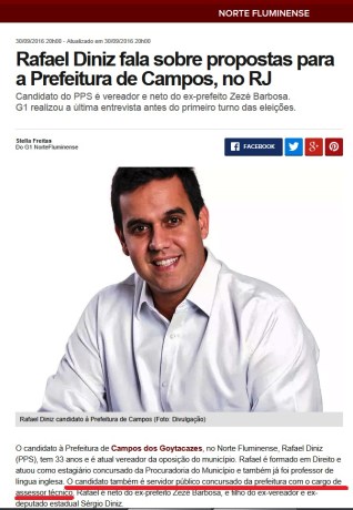 rafael diniz campanha