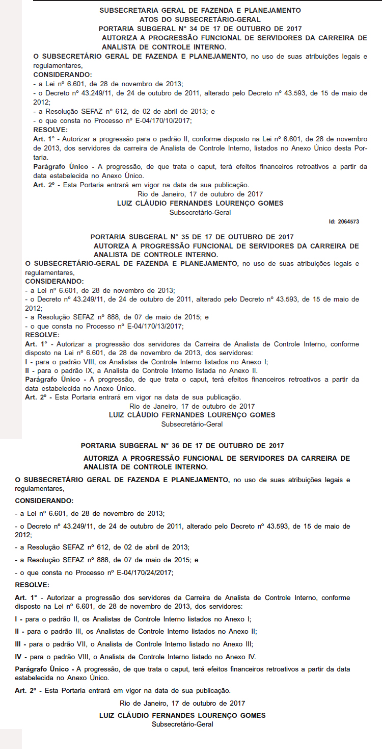 progressões retroativas