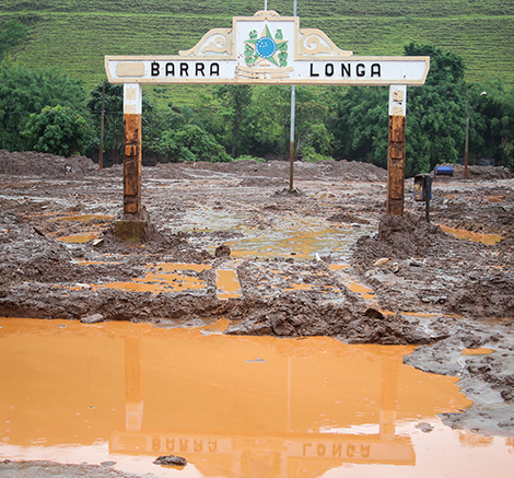 Municipio Barra Longa-MG, atingido pela lama da barragem de mine