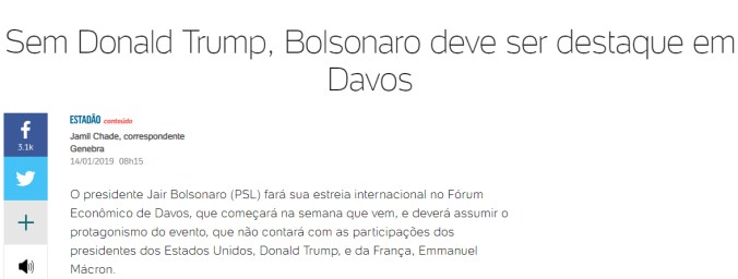 bolsonaro protagonismo