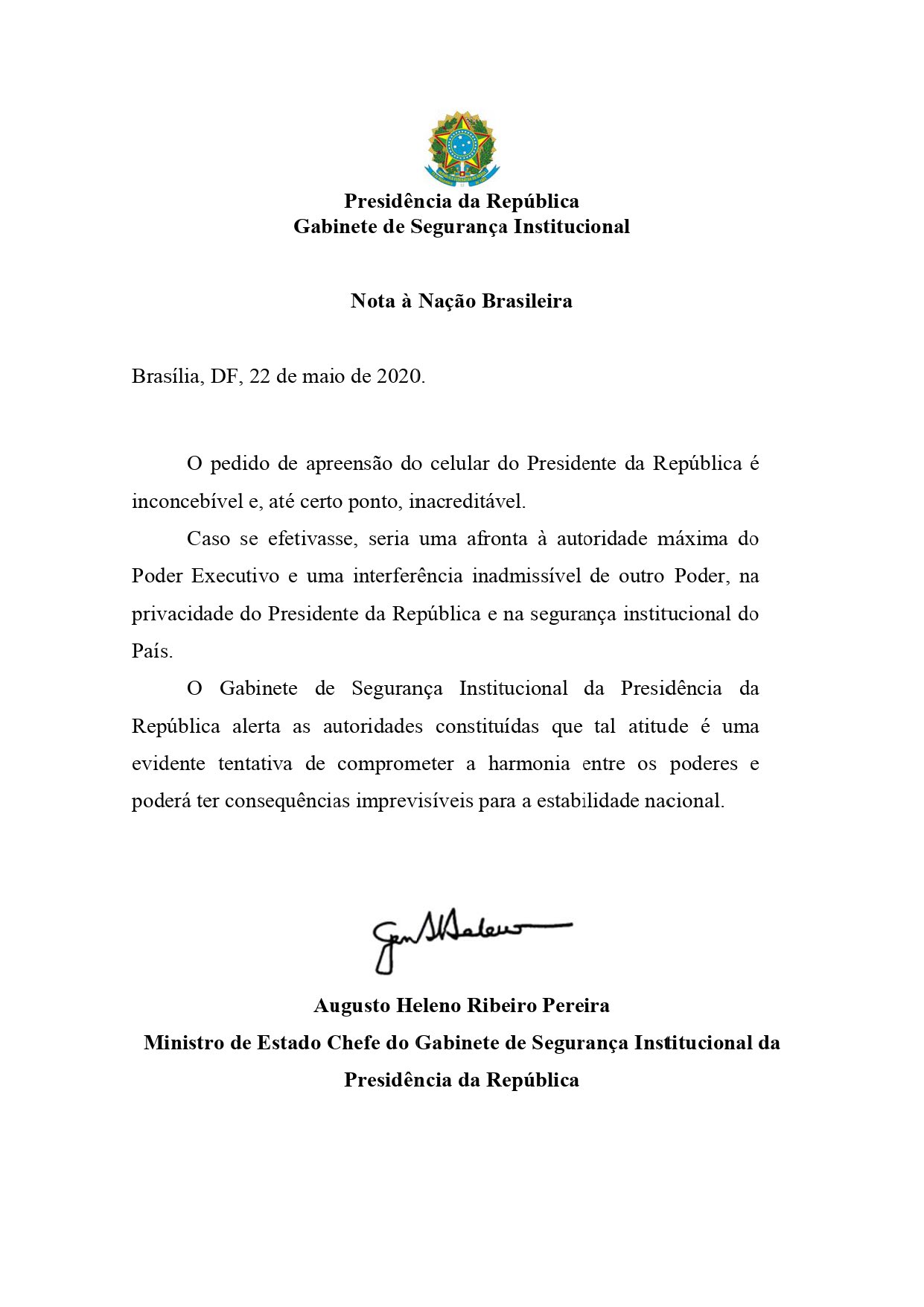 carta general heleno