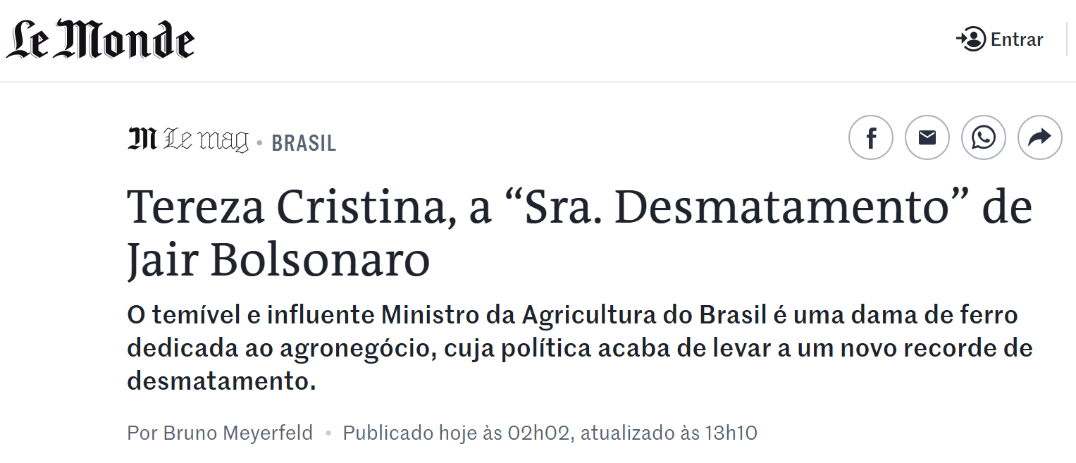 tereza cristina le monde