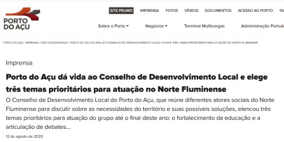 porto do açu conselho