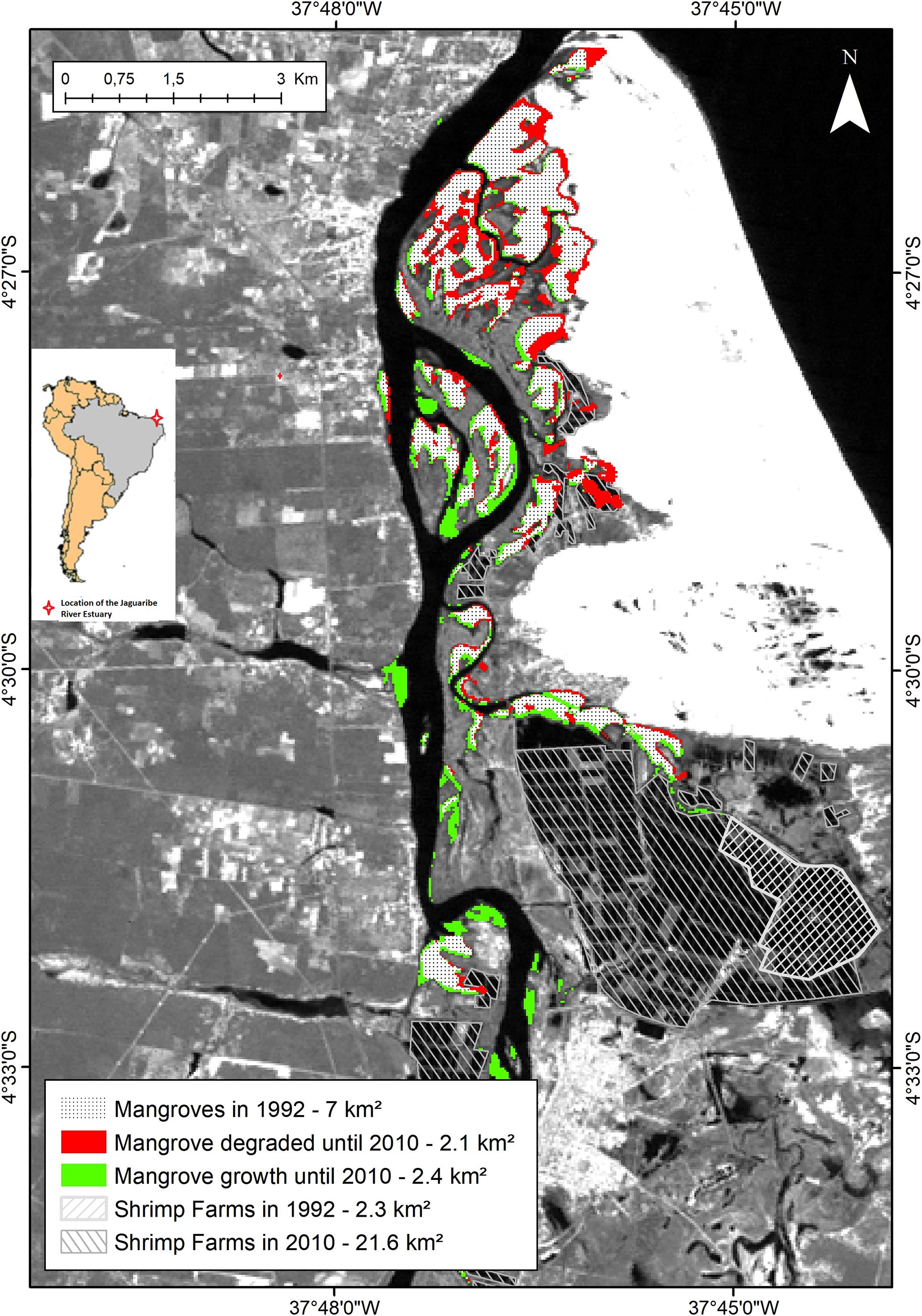 mapa criação de camarão