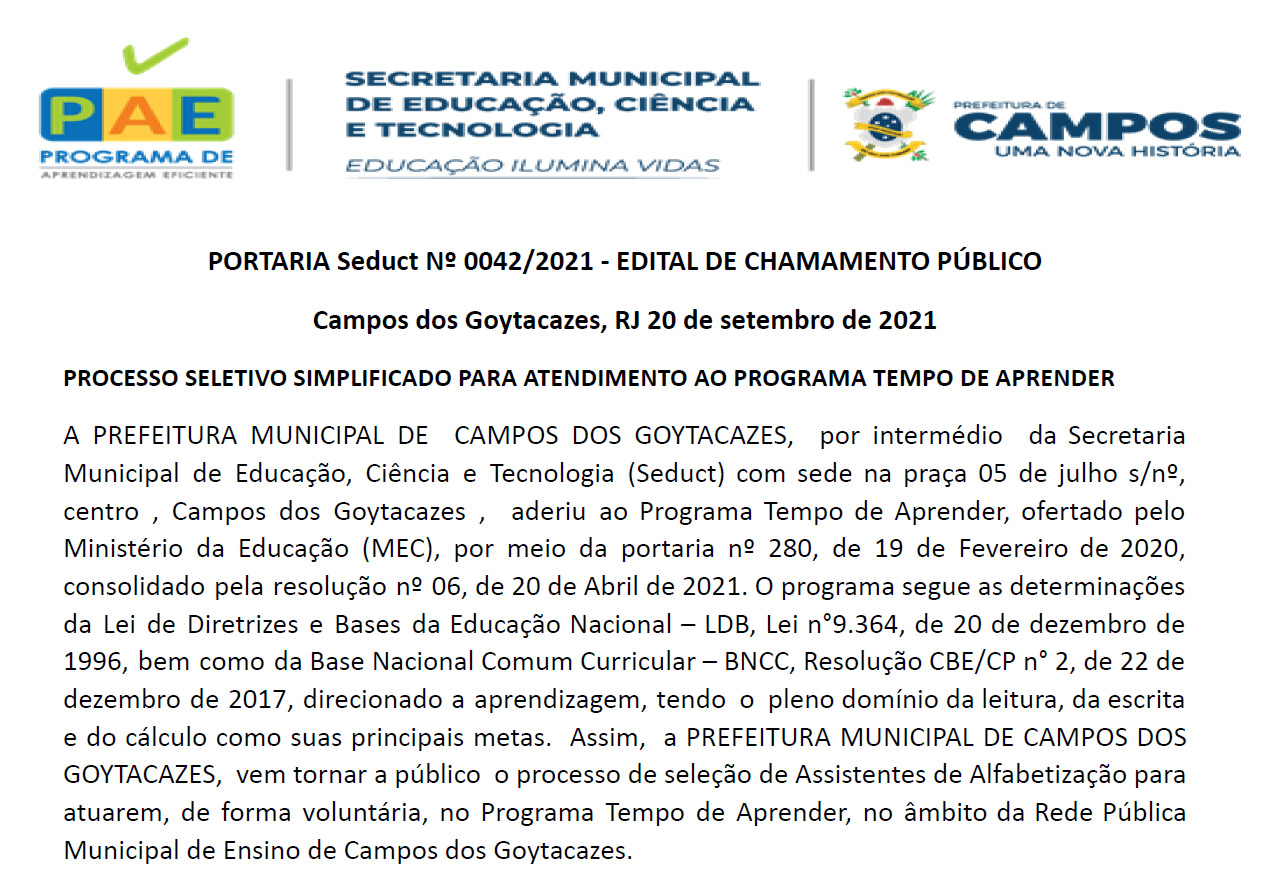 programa de aprendizagem