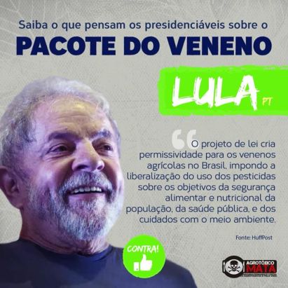 lula agrotóxicos