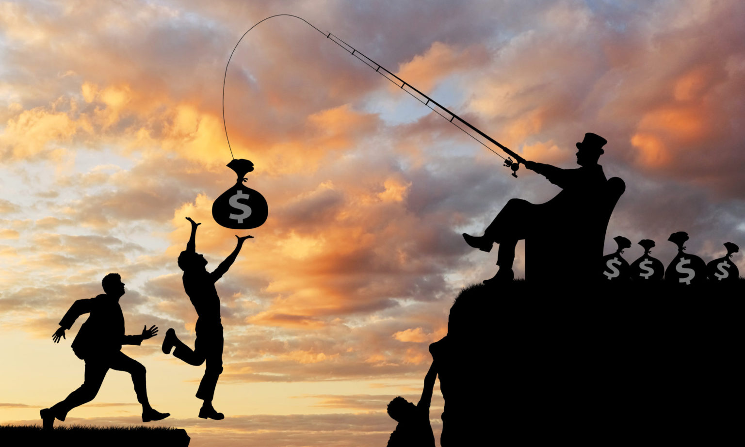 Social inequality. Rich and poor people